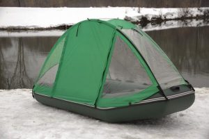 Фото тента-палатки на лодку Ривьера 3200 СК